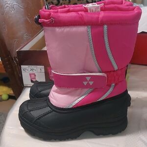 Ozark Trail Pink and Black Girls' Winter Boots